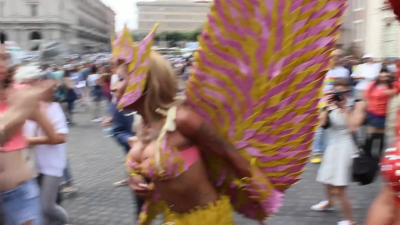 Beautiful Transgender at 2016 Rome Gay Pride Parade