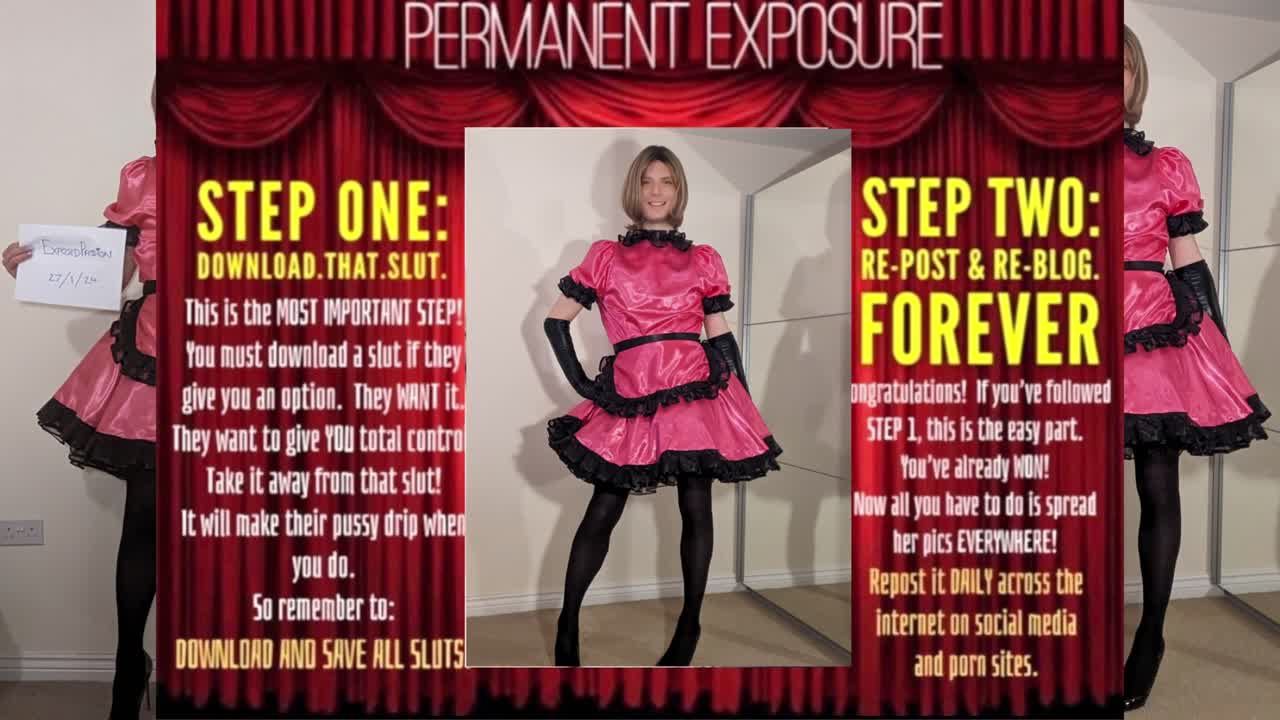 Exposed Sissy Bethany Voice Over Dirty Talk Commentary Crossdresser 4K Slideshow